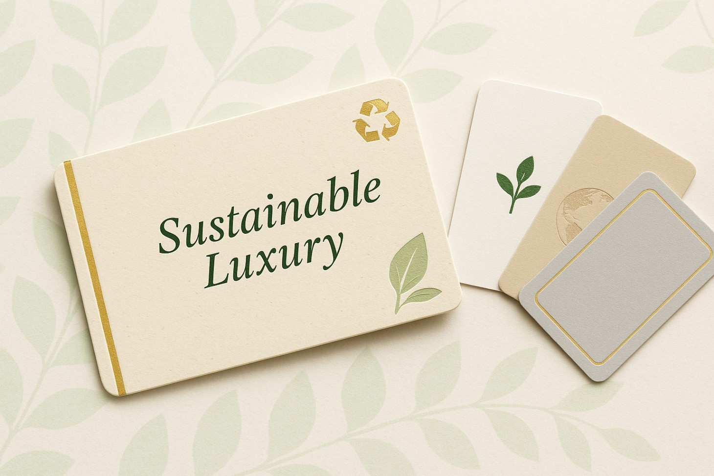 Sustainable luxury business card materials