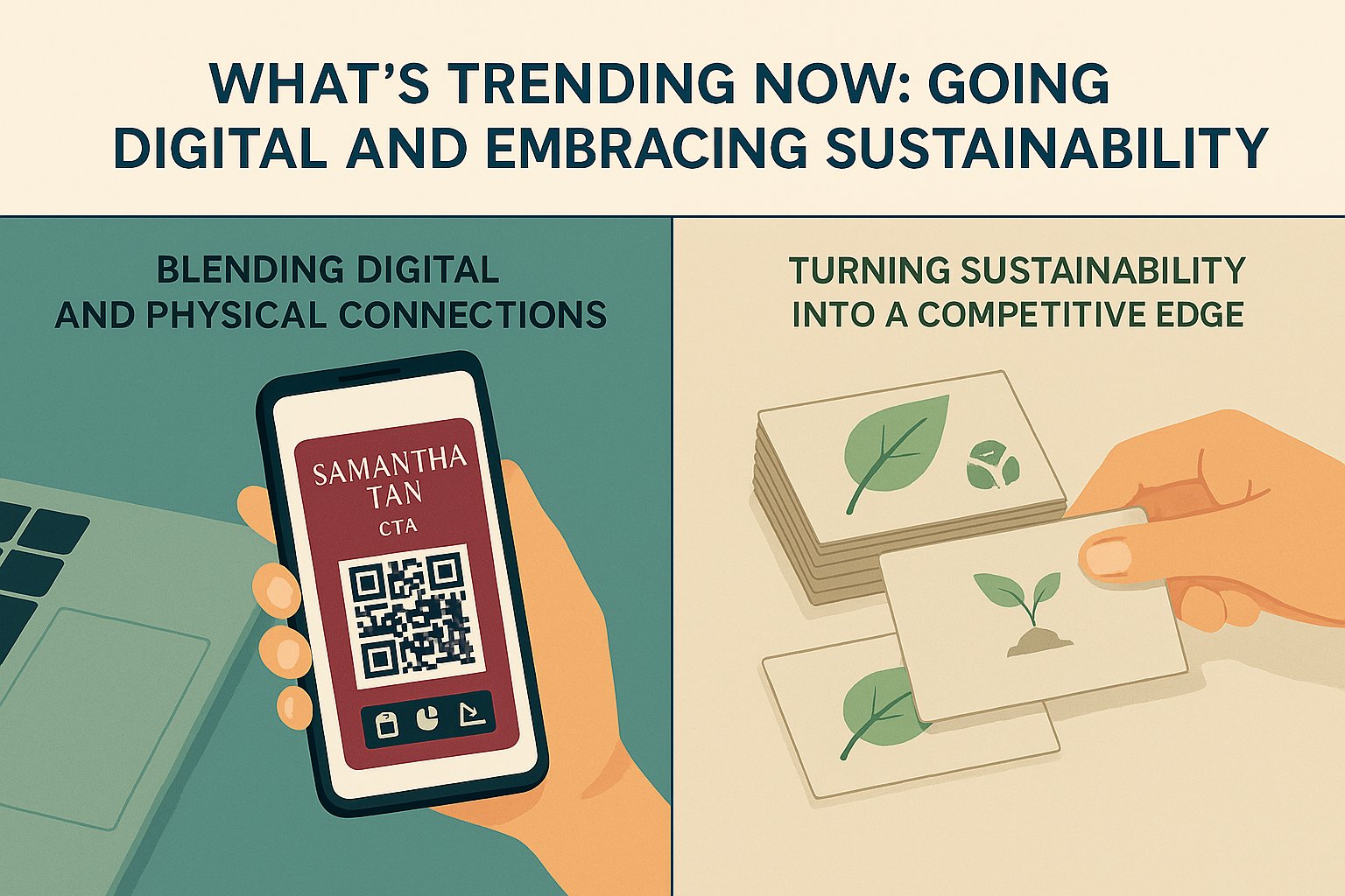 Digital and sustainable business card trends in Singapore