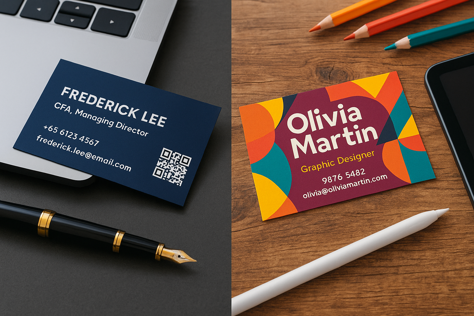 Business card design trends Singapore 2025