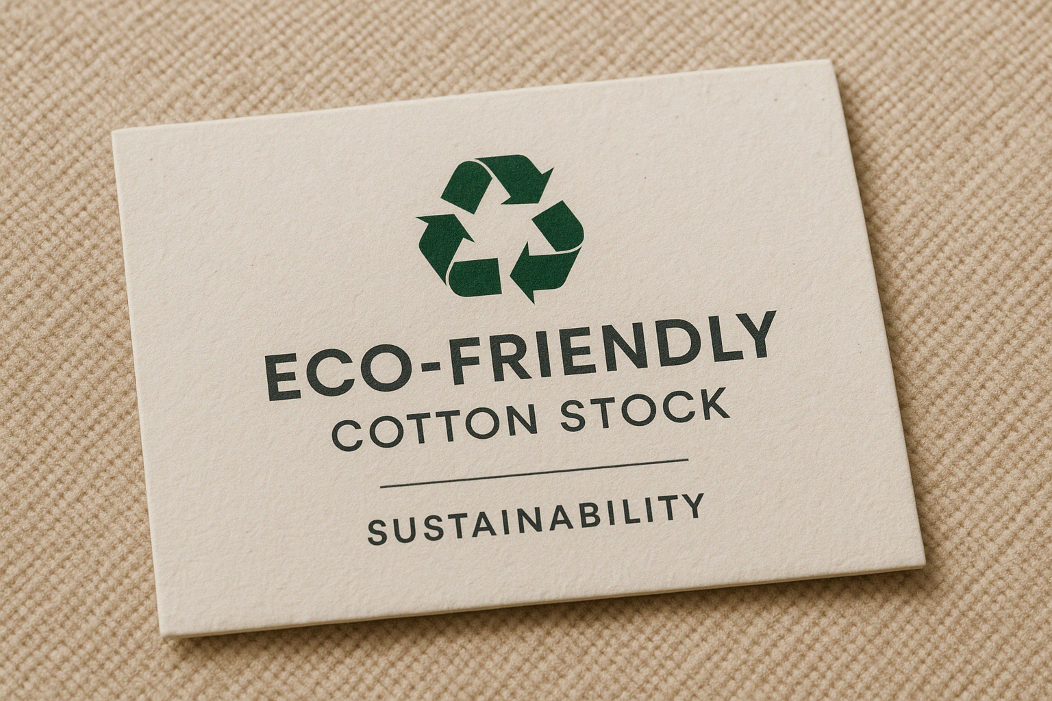 Eco-friendly cotton stock business card