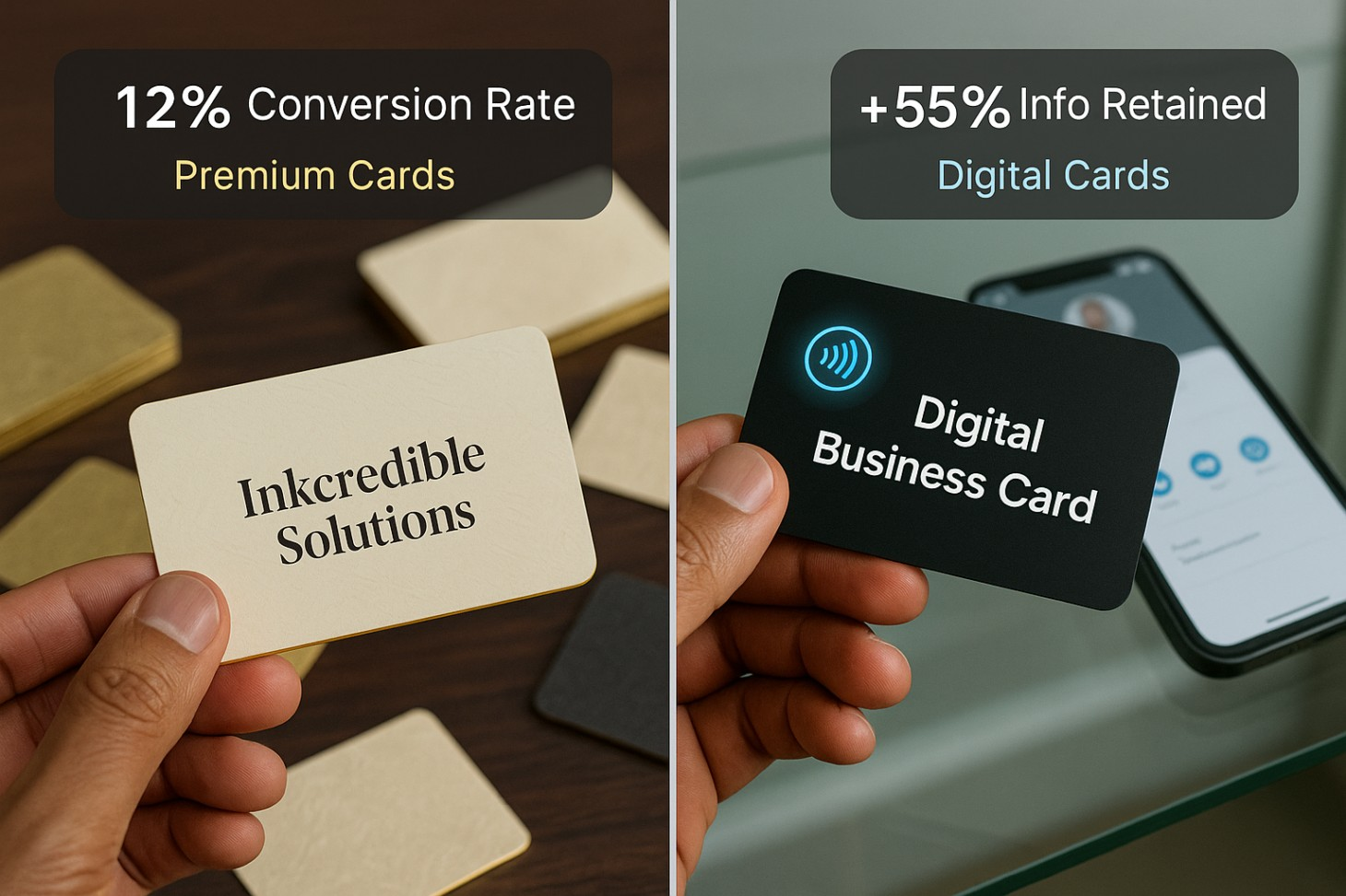 Premium vs digital card first impressions